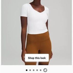 lululemon athletica White Short Sleeve V‑Neck Tee